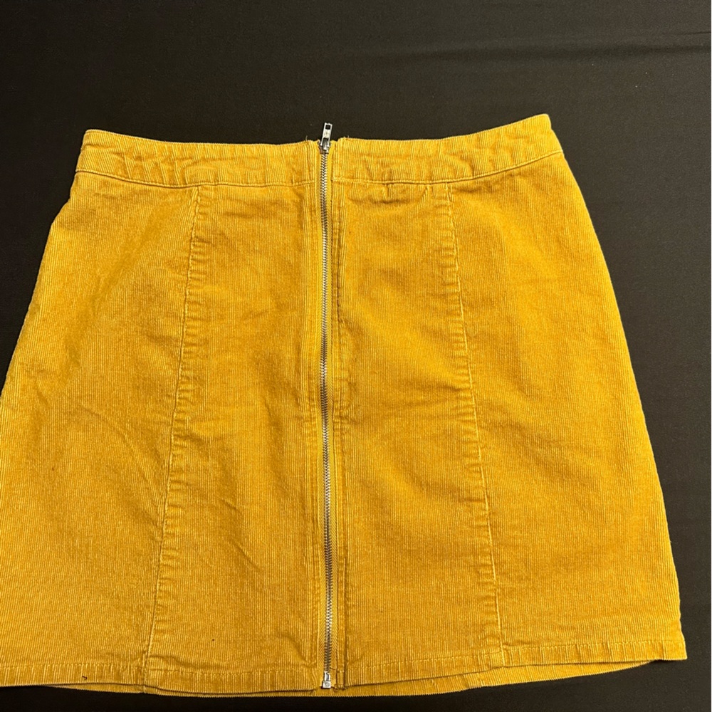 Charlotte Russe yellow corduroy skirt